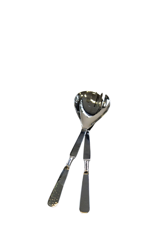 belle hammered salad servers