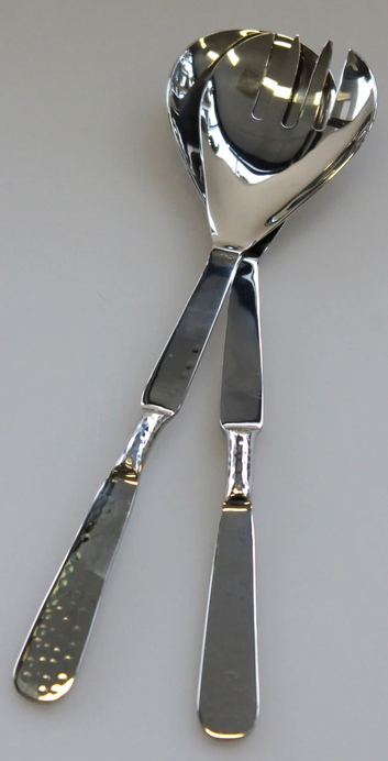 belle hammered salad servers