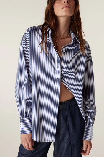 boyfriend shirt - navy stripe