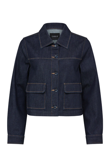 burke denim jacket - Meg & Me Boutique & Espresso