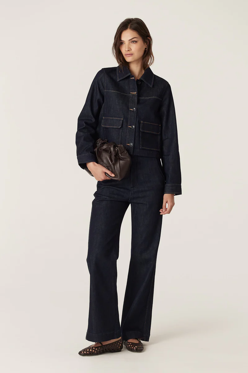 burke denim jacket - Meg & Me Boutique & Espresso