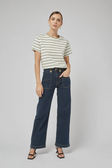clare striped tee
