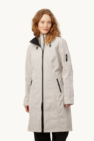long softshell raincoat