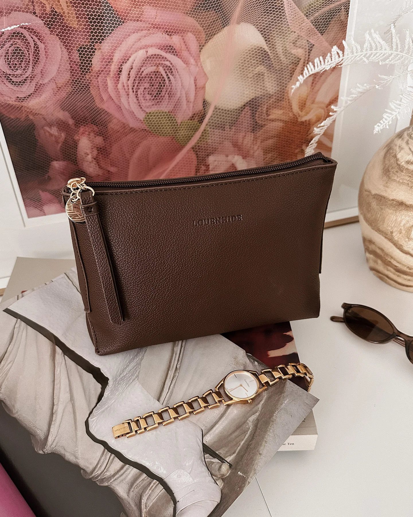 louenhide - peyton everyday pouch set - chocolate - Haus of Alma