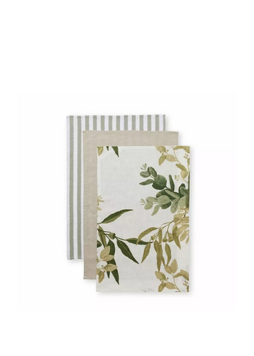 franklin green tea towel set 3
