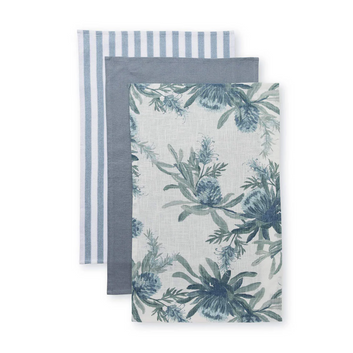 moama blue tea towel set