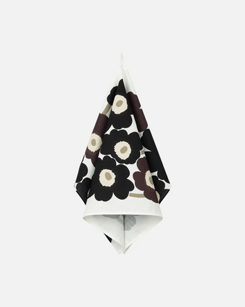 Pieni Unikko Tea Towel 47x70 Cm - Black
