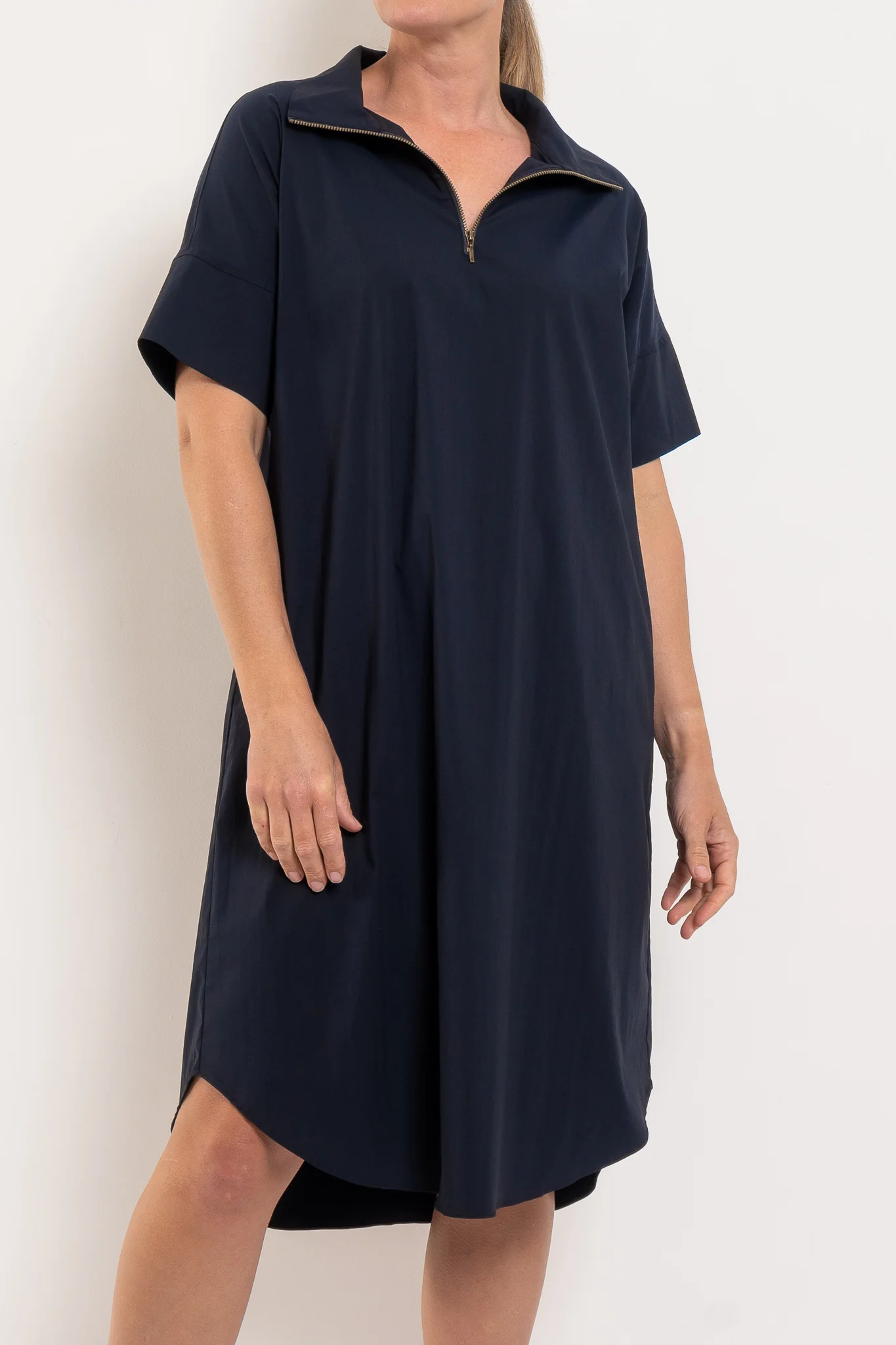 half zip dress microprene