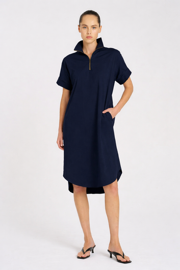 half zip dress microprene