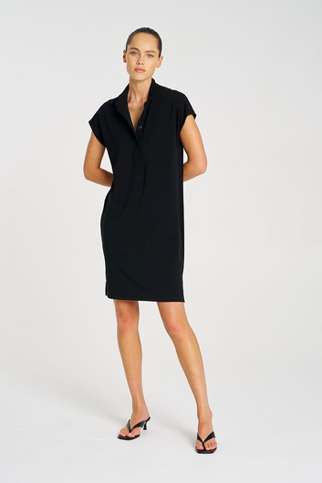 henley dress powder knit