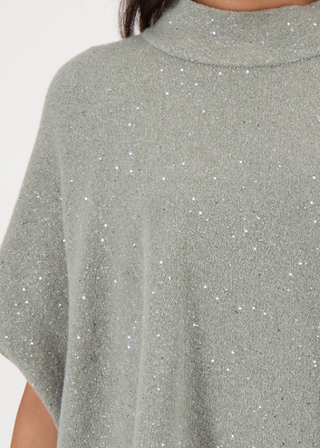 monari cape sweater with sequins