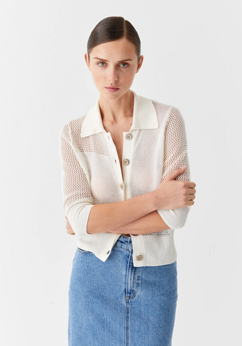 emme knit cardigan - milk