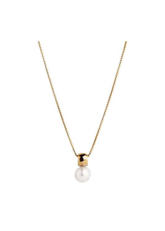 idyll pearl necklace - yellow gold
