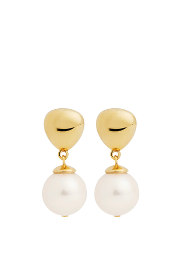 islander pearl earring gold