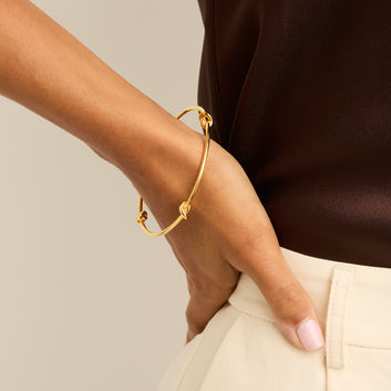 nature's knot bangle - yellow gold