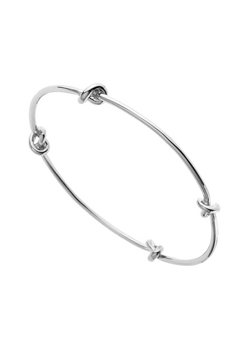 nature's knot bangle - silver