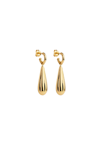 raya droplet earring - yellow gold