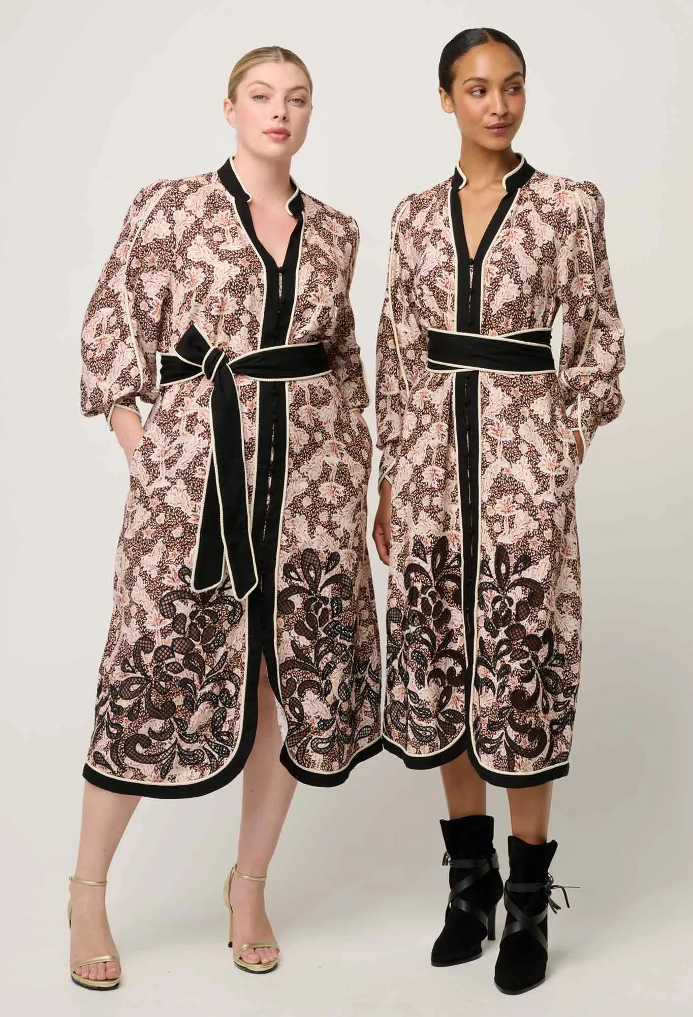 once was - camille viscose linen embroidered dress - Haus of Alma