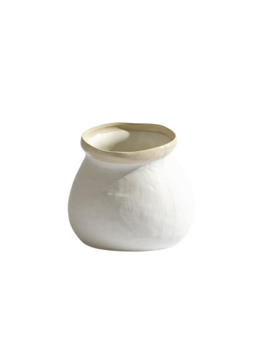 organic linen pod  vase