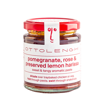 pomegranate, rose & preserved lemon harissa 170g