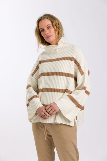 divine stripe rib pullover