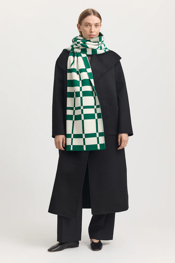 abstract check scarf