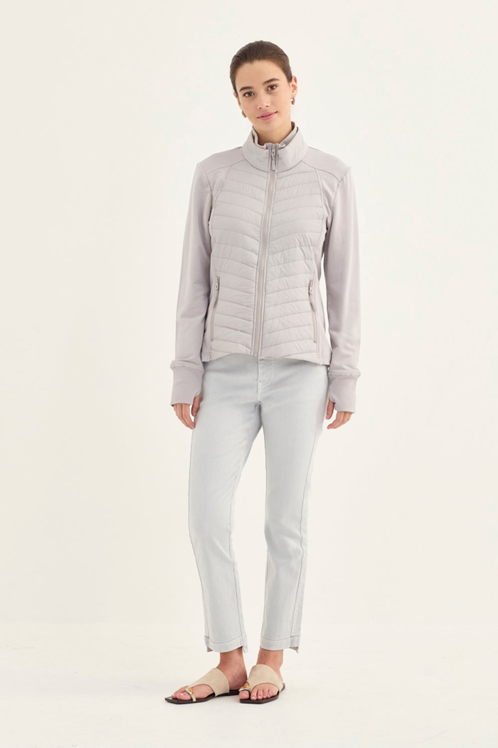 Verge Master 26 Jean in Frost styled with Award Jacket, Silver - Haus of Alma