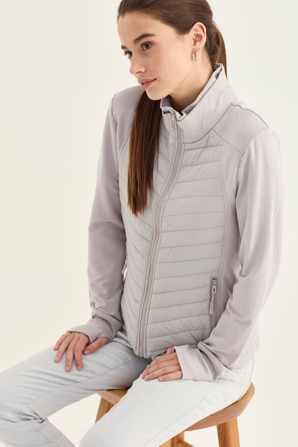 Verge Master 26 Jean in Frost styled with Award Jacket, Silver - Haus of Alma