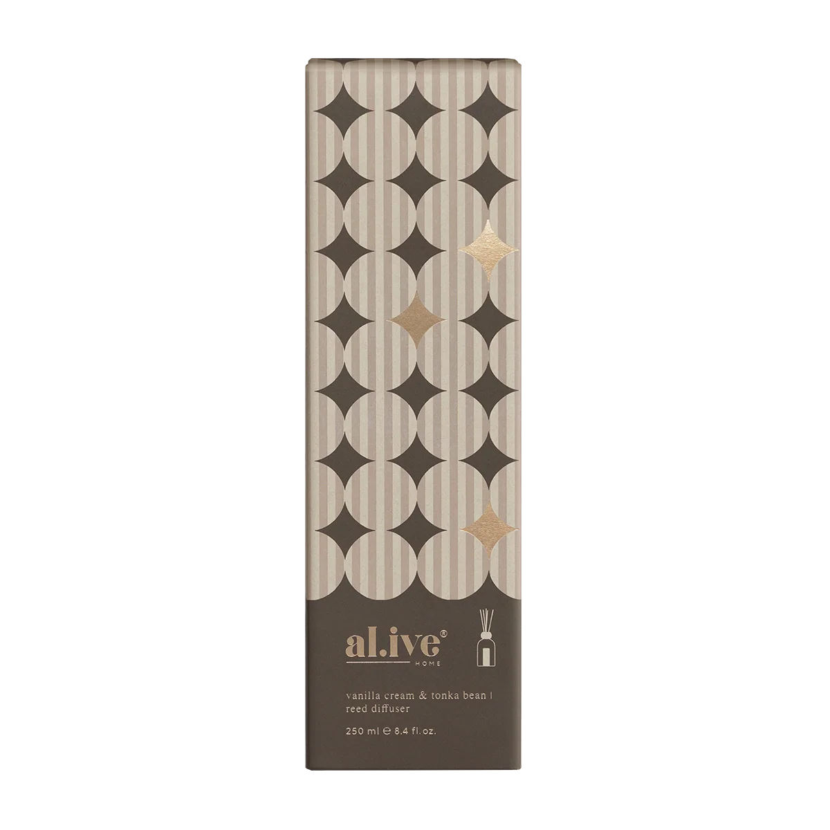 al.ive body Vanilla Cream & Tonka Bean Reed Diffuser limited edition Christmas box