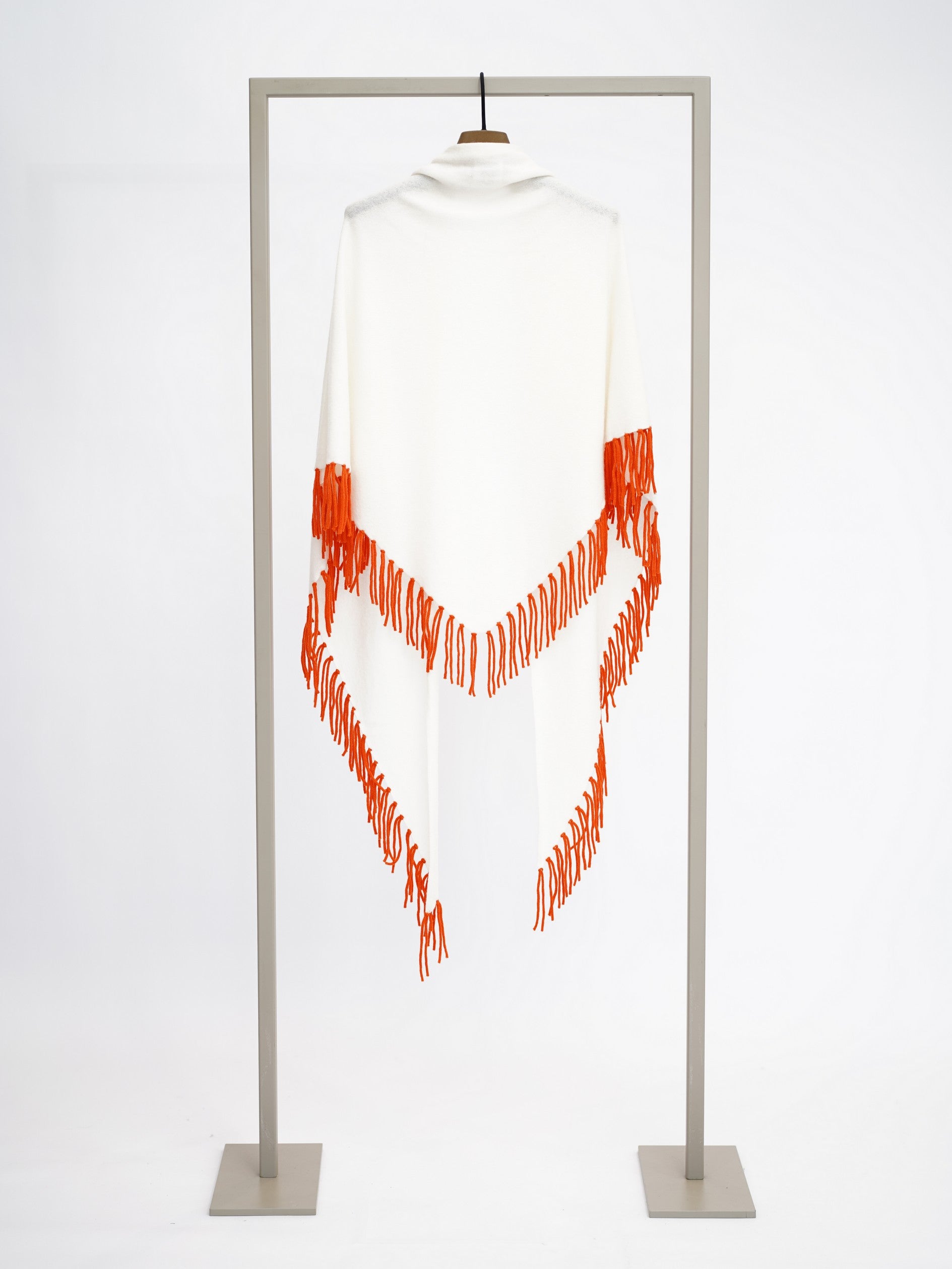 Herzens cashmere scarf in Mozarella Kumquats, back view – Haus of Alma