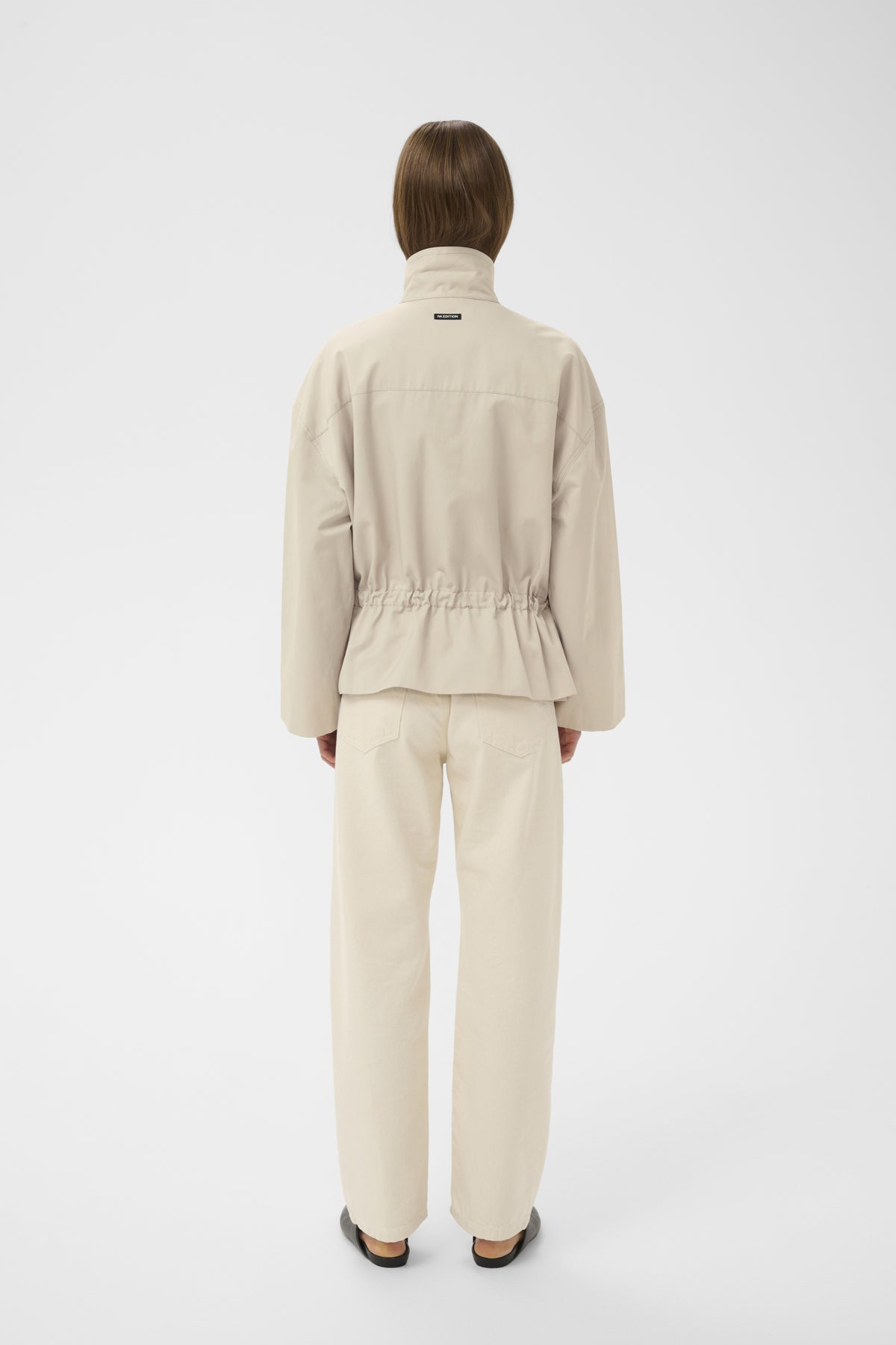 Haus of Alma InWear Gracelynniw Jacket in Chateau Gray - drawstring-waist zip jacket, view 04