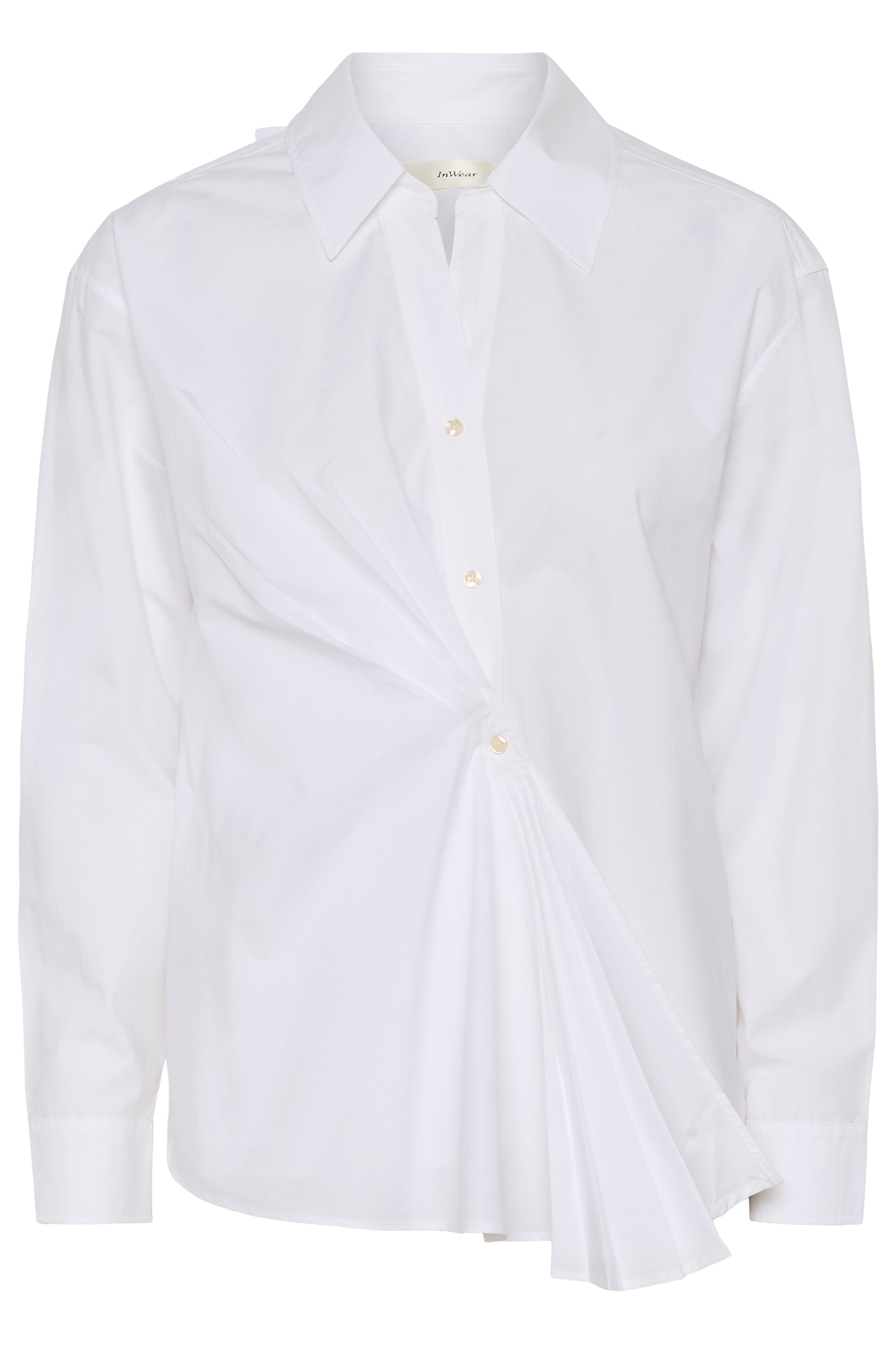 Haus of Alma InWear Leloiw Dallas Pleated Shirt in Pure White, view 01