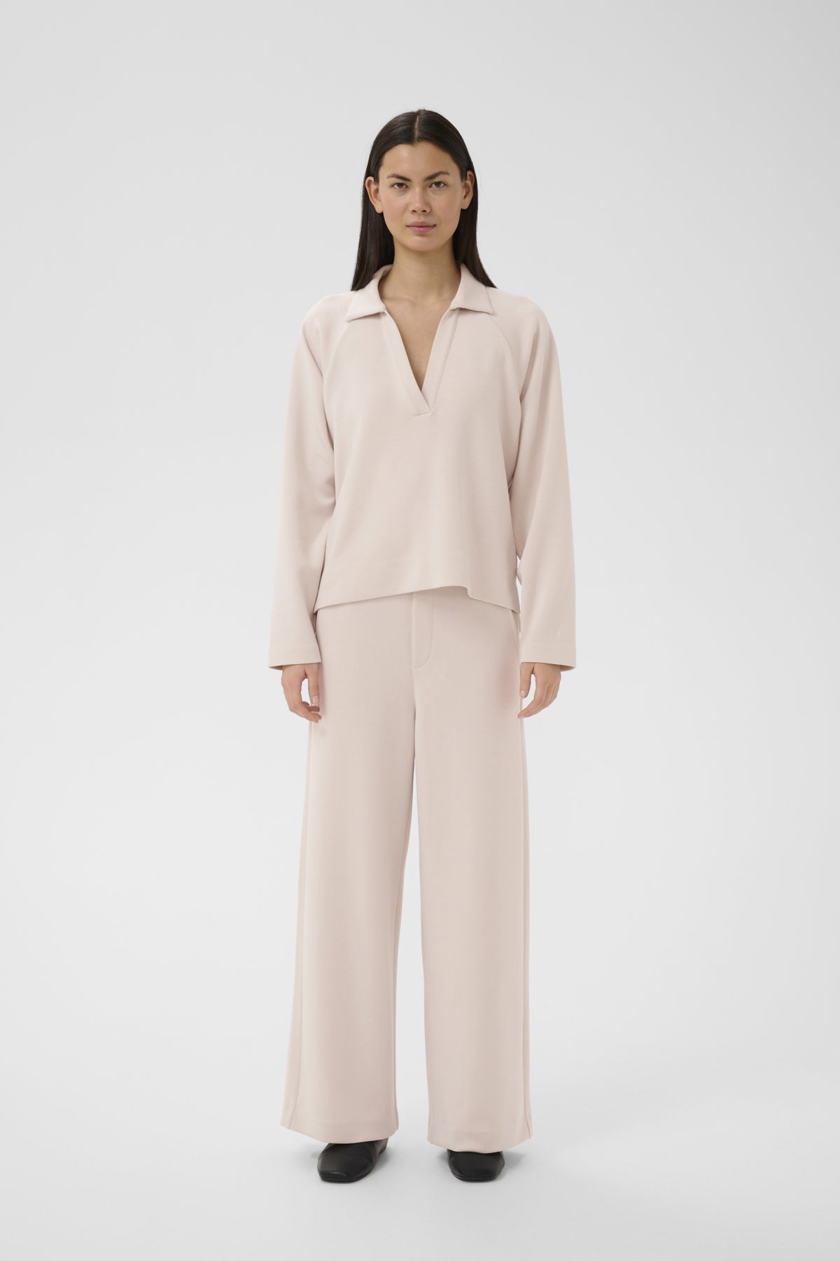 Haus of Alma InWear Simiw Vincentiw Polo Blouse in Haze, view 04