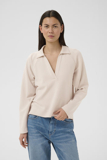 Haus of Alma InWear Simiw Vincentiw Polo Blouse in Haze, view 08