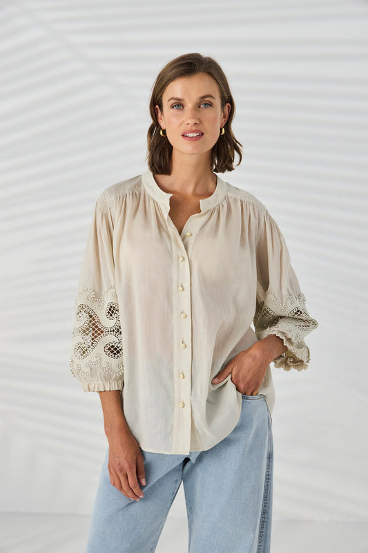 Lania Austin Shirt in Latte - front