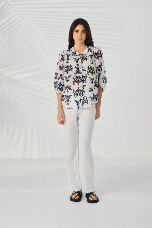 Lania Montage Shirt in Off White - front