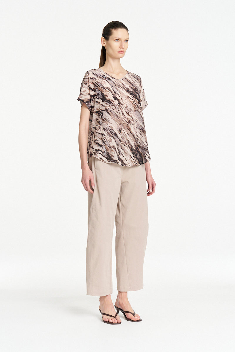 Mela Purdie Neo Shell in Agate, Agate Print Silk fabric – back view