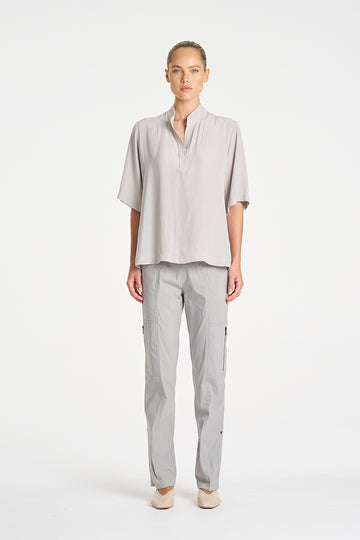Mela Purdie Placket Plaza in Lagoon, Mache fabric – front view