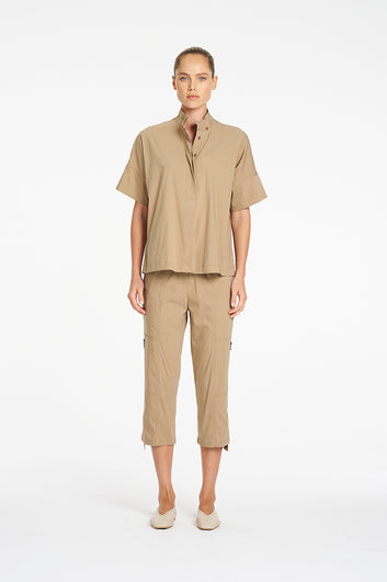 Mela Purdie Tab Shell in Elm, Microprene fabric – front view