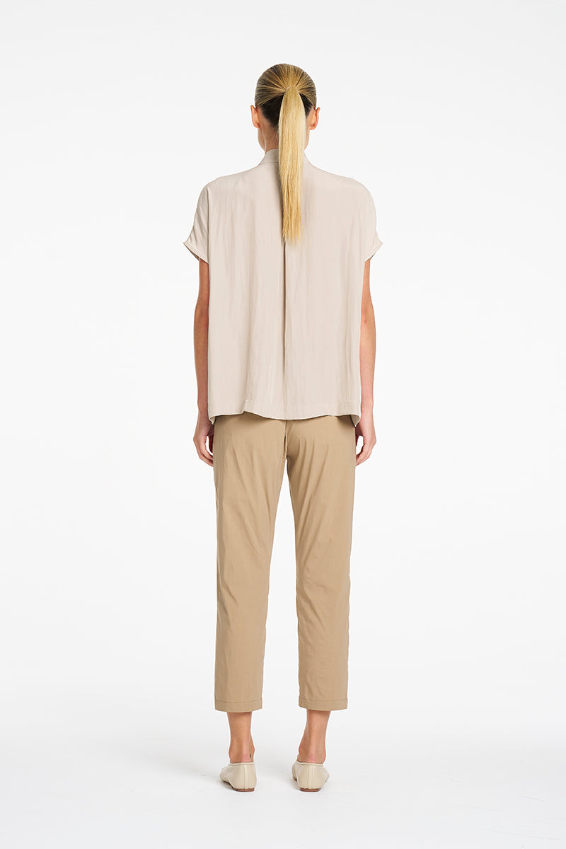 Mela Purdie Zip Tapered Pant in Elm, Microprene fabric – back view