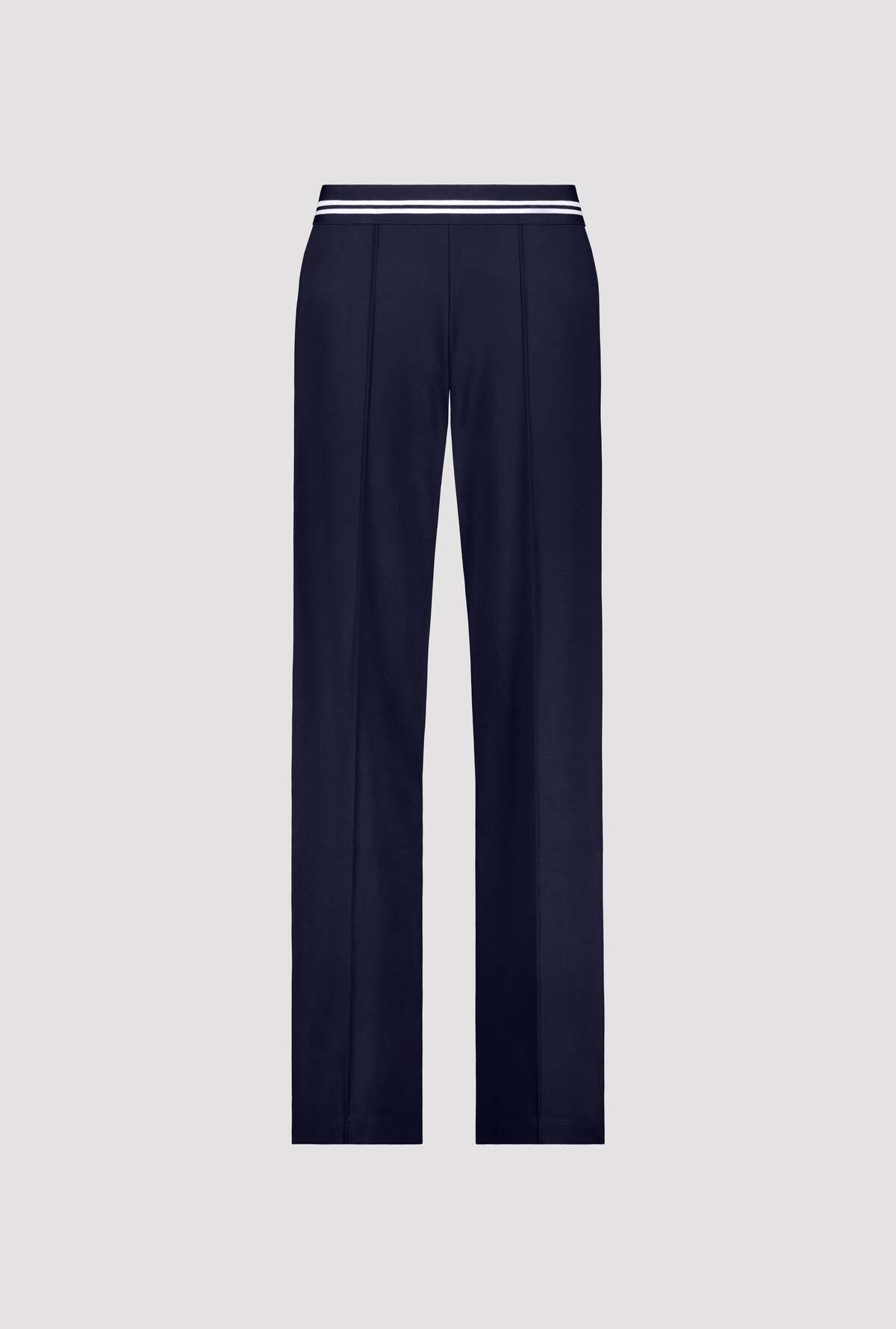 Monari Jersey Rib Pants in Marine - flat lay