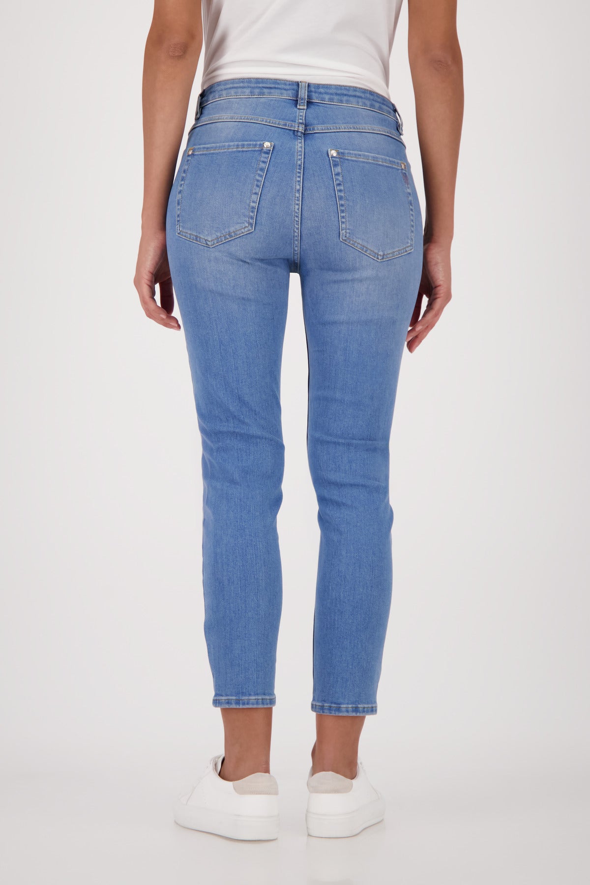 Monari Jewelled Jeans in Denim - worn - back view