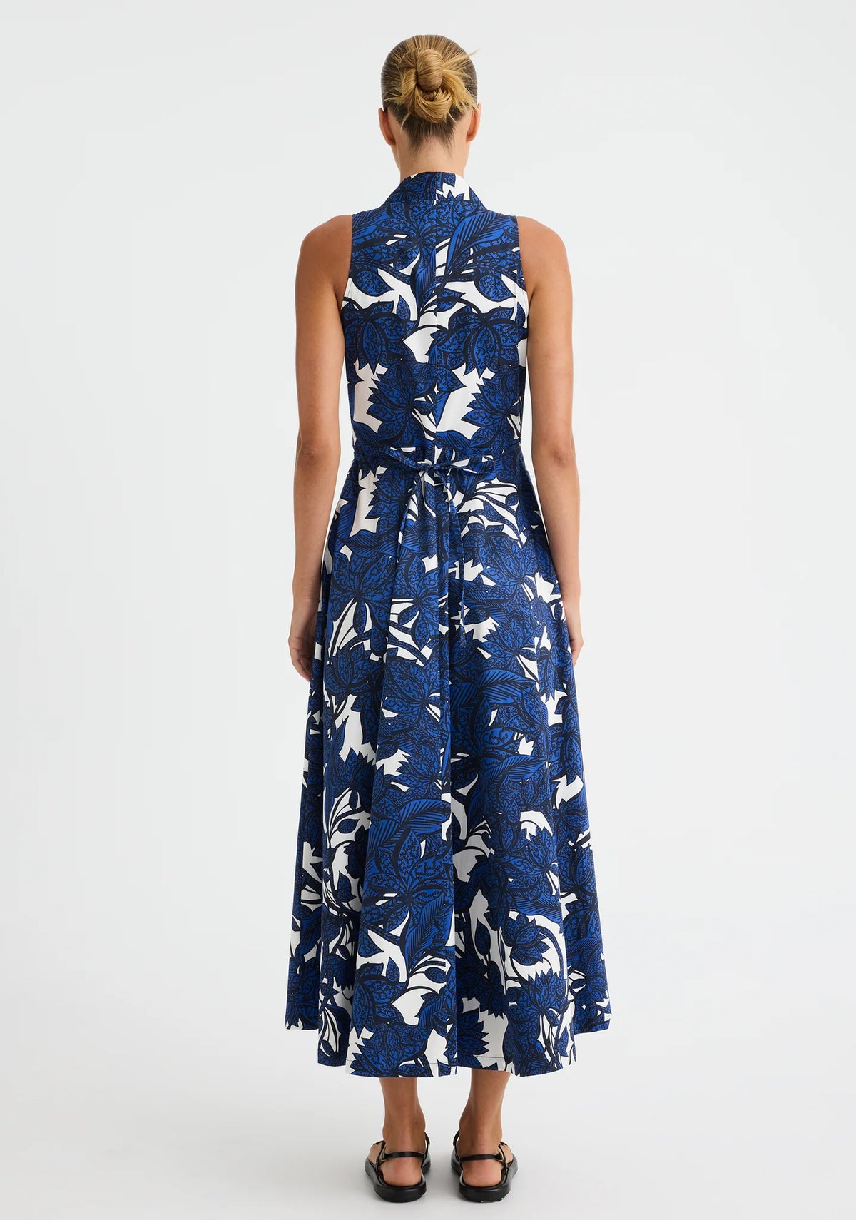 Morrison Sadie Wrap Dress in Print, worn - back