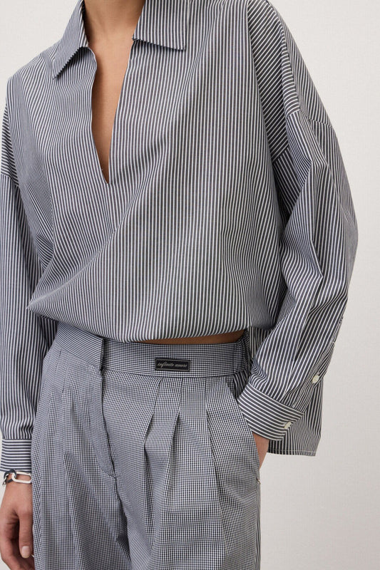 Ottod'Ame Striped Cotton Shirt, Var.Unica stripe, detail view – Haus of Alma
